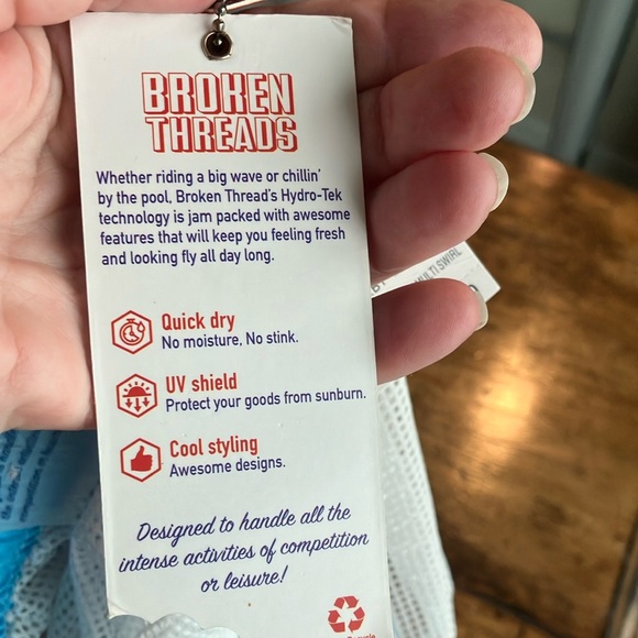 Tie-Dye Swim Trunks with side pockets. - Picture 6 of 8